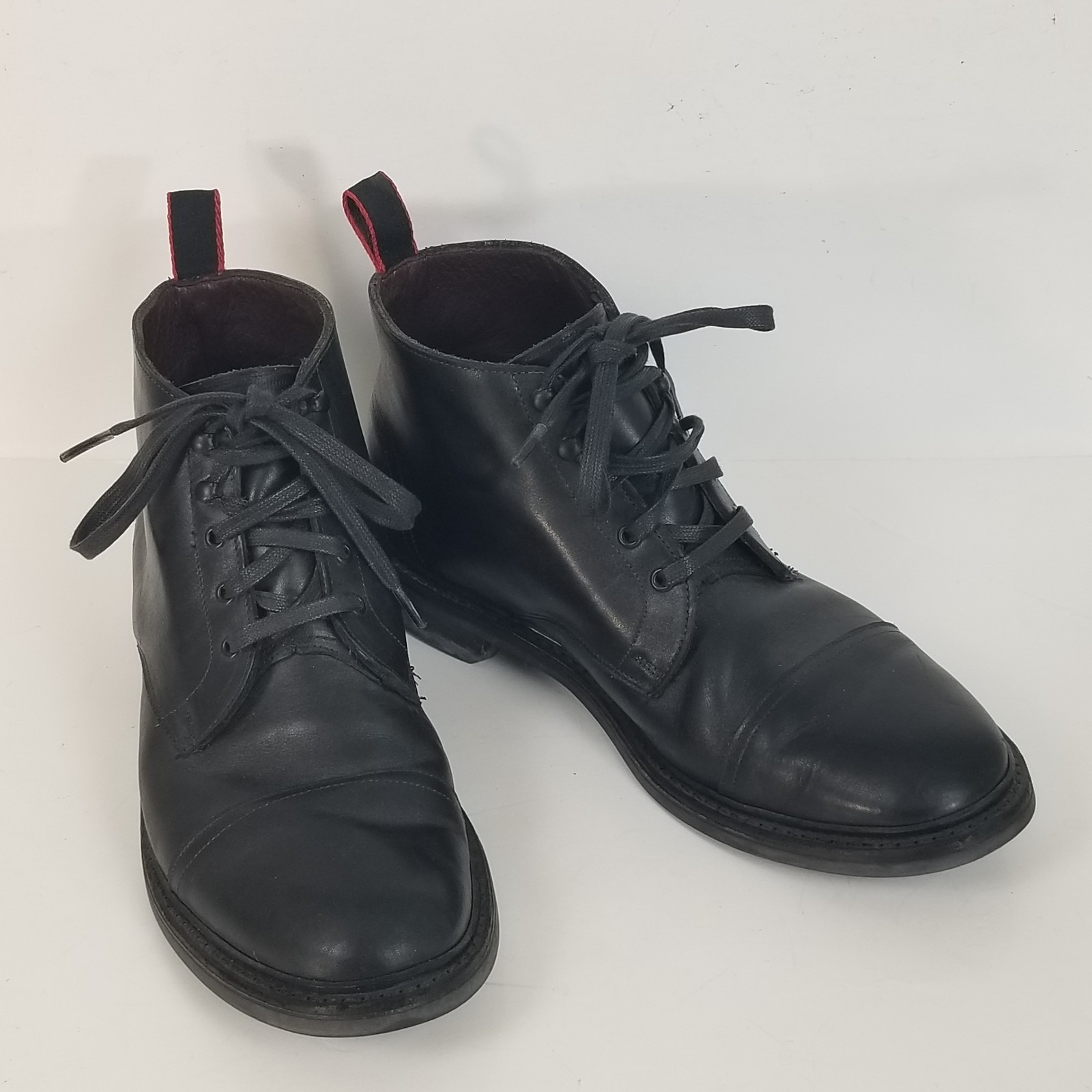 Allen Edmonds Odenwald Boots Mens 11 D Black Leather Cap Toe Made In Usa 9109